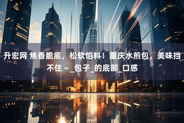 升宏网 焦香脆底,松软馅料!重庆水煎包,美味挡不住~_包子_的底部_口感