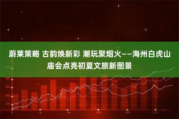 蔚莱策略 古韵焕新彩 潮玩聚烟火——海州白虎山庙会点亮初夏文旅新图景